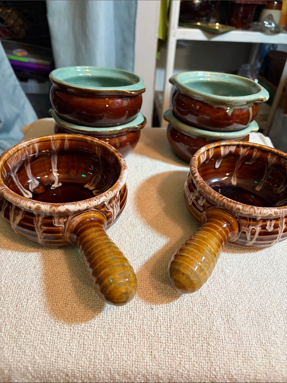 Vintage Mid Century French Onion Soup Bowls - Lot of 6 Beauceware & Country Fare